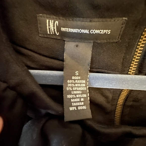 INC - Black Formal Sleeveless Dress with Rose Neckline - Picture 3 of 3